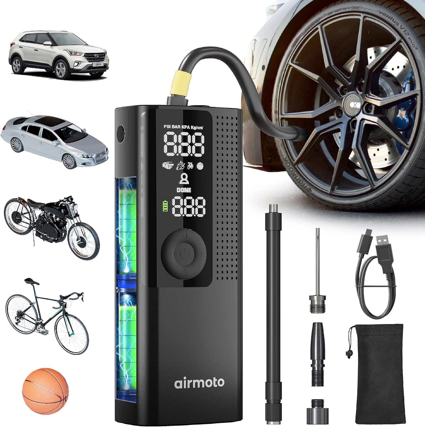 Airmoto Portable Tire Pump
